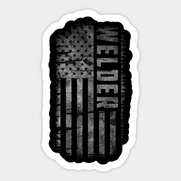 Welding American Welder USA Flag Sticker by Visual Vibes